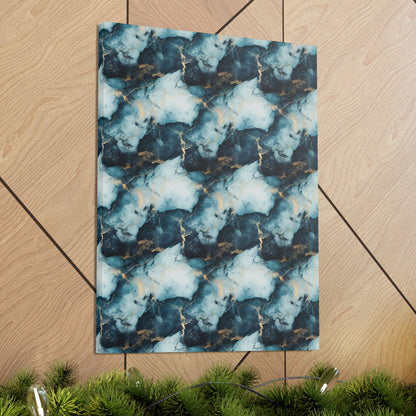 Cool Blue Marble Canvas Gallery Wrap