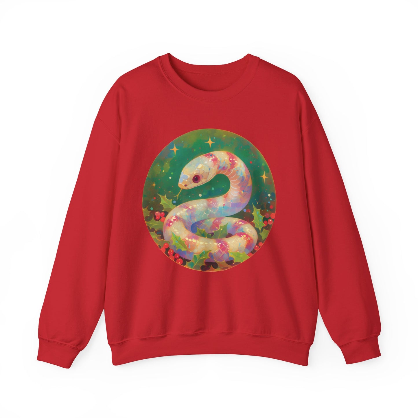 Candy Stripe Snake Unisex Heavy Blend™ Crewneck Sweatshirt