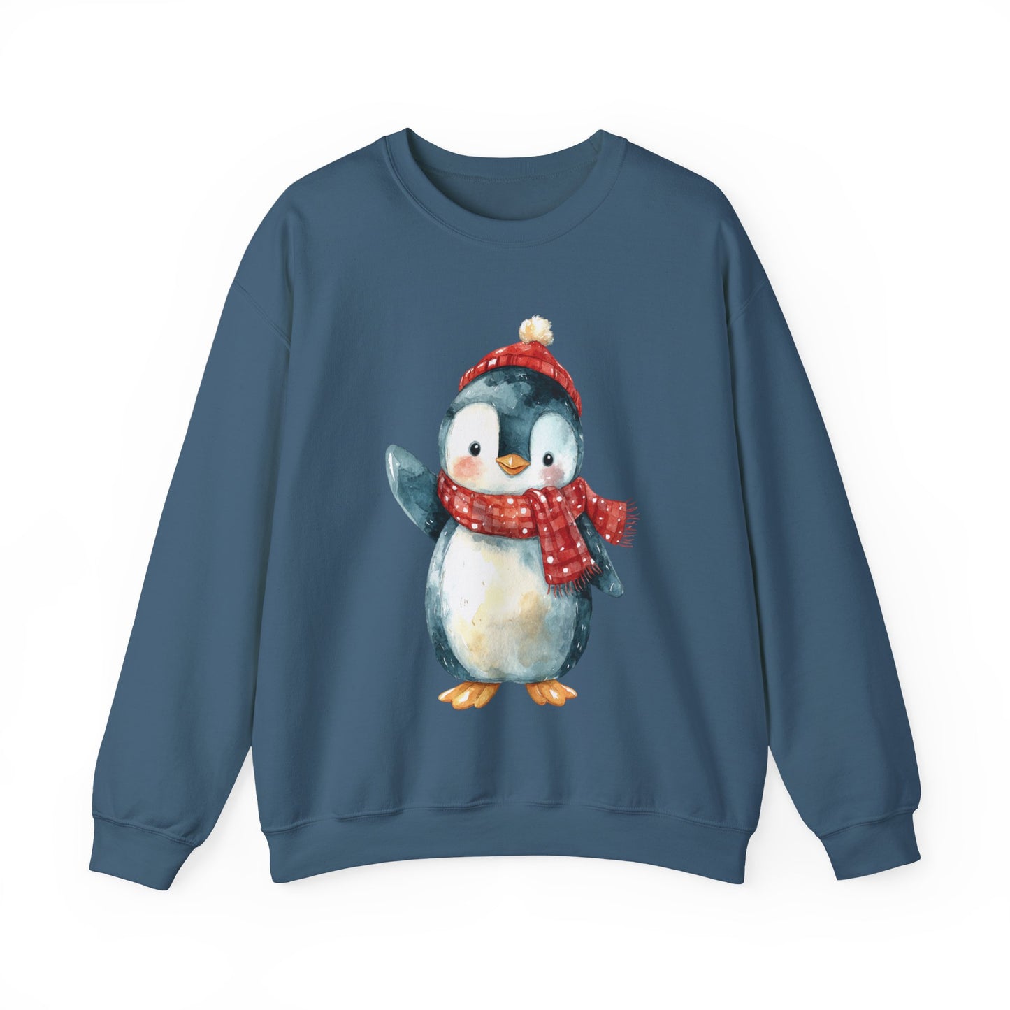 Festive Penguin Unisex Heavy Blend™ Crewneck Sweatshirt