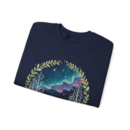 Aurora Polar Bears Unisex Heavy Blend™ Crewneck Sweatshirt