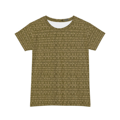 Olive Filigree Women's Short Sleeve Shirt (AOP)