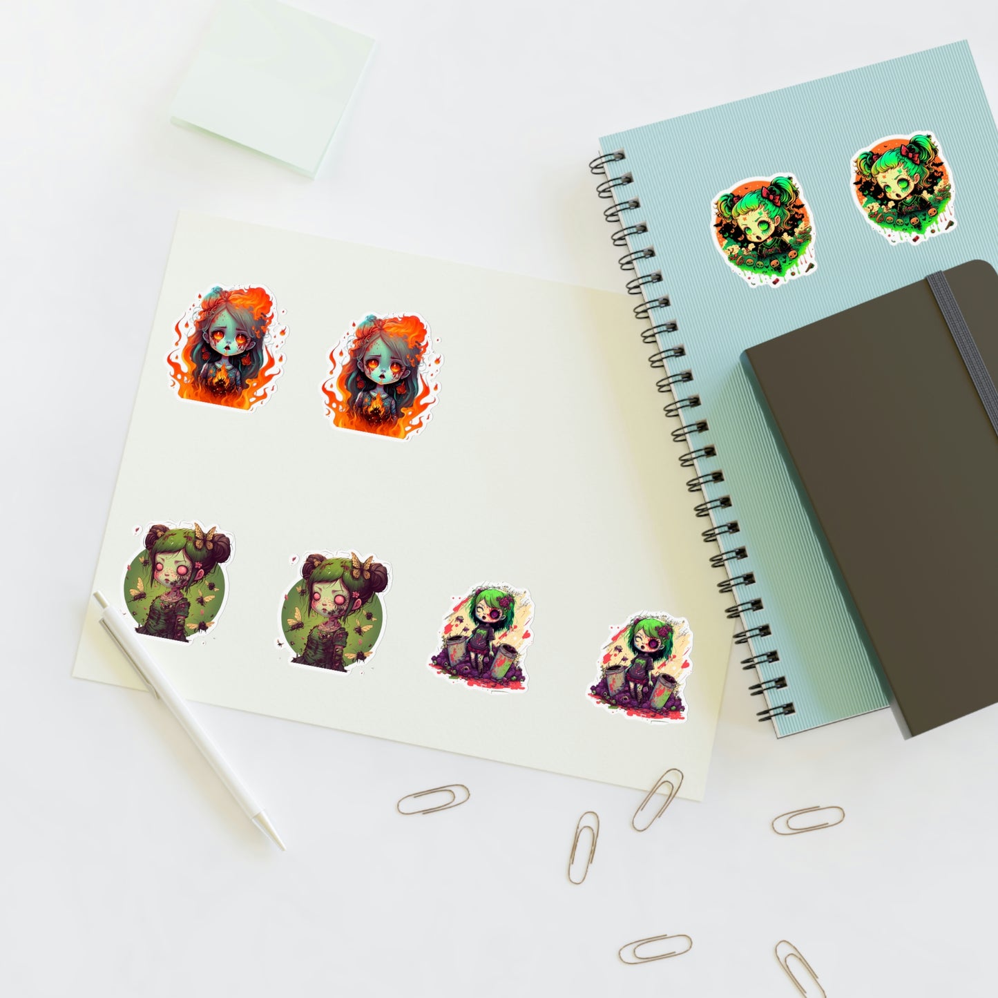 Zombie Girl Sticker Sheets