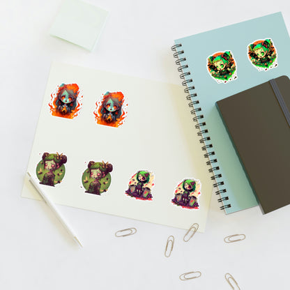 Zombie Girl Sticker Sheets