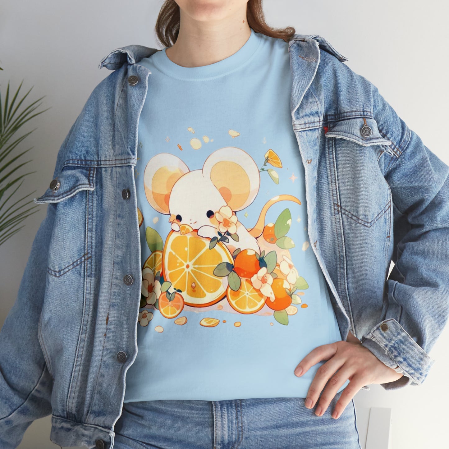 Orange Mouse Unisex Heavy Cotton Tee
