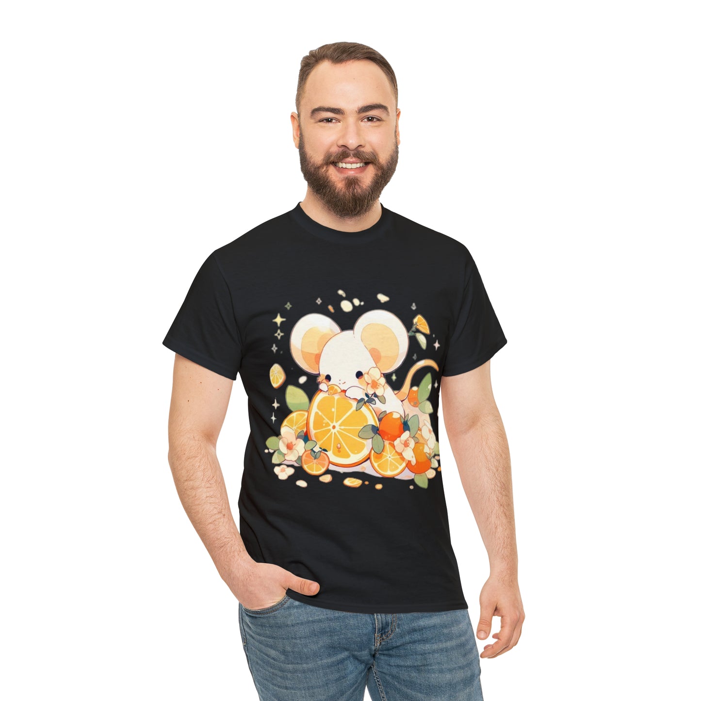 Orange Mouse Unisex Heavy Cotton Tee