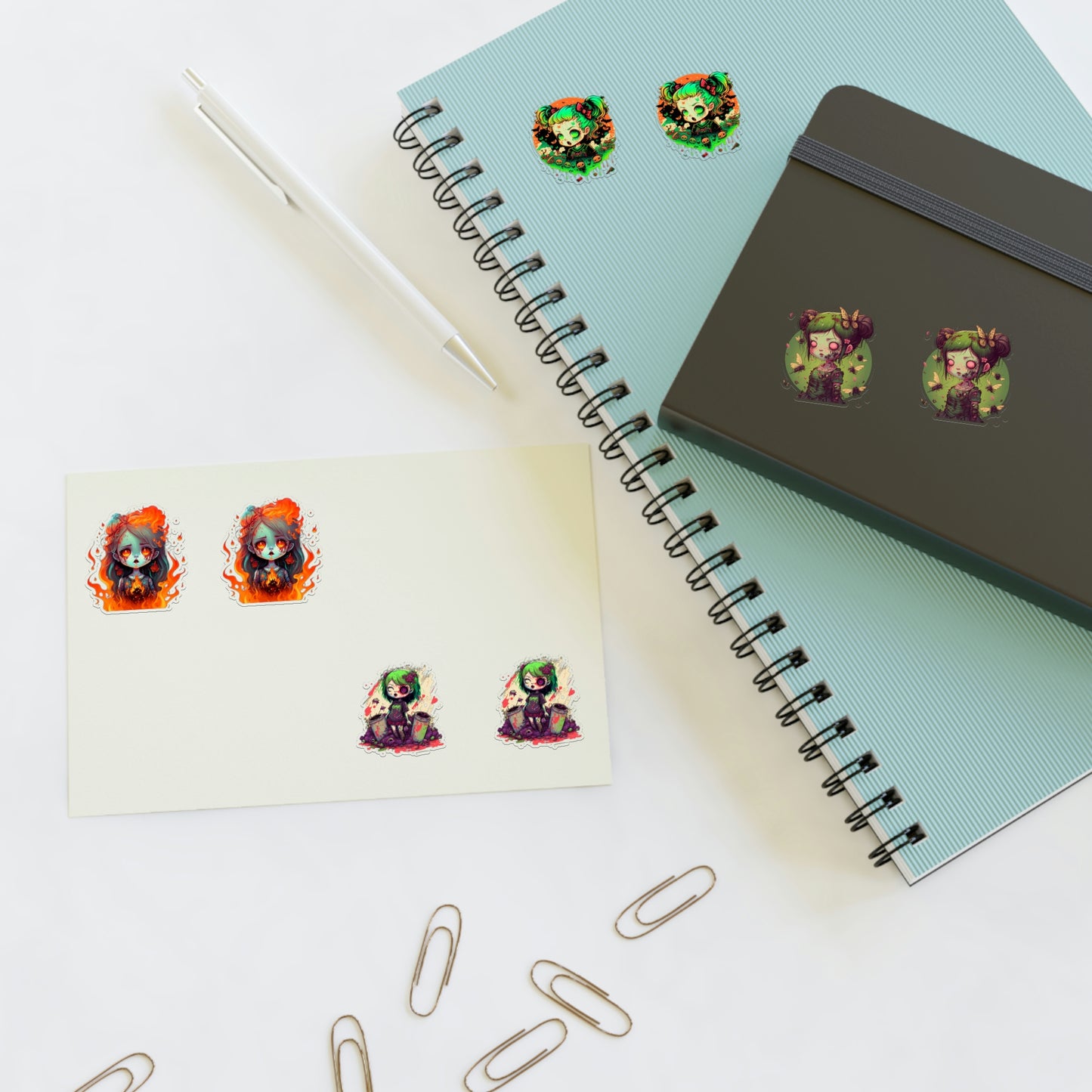 Zombie Girl Sticker Sheets