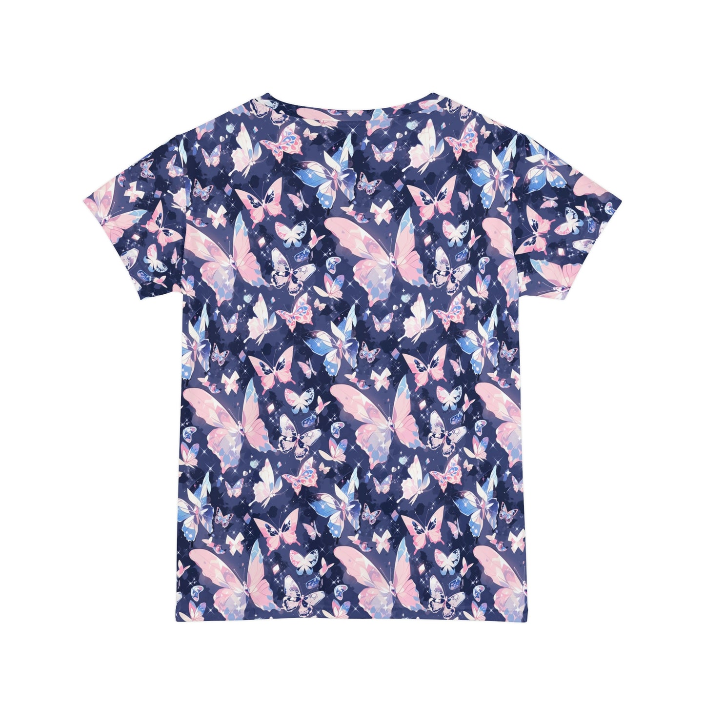 Crystal Butterflies Women's Short Sleeve Shirt (AOP)