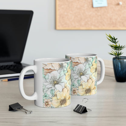 Spring Flowers Ceramic Mug 11oz