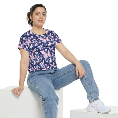 Crystal Butterflies Women's Short Sleeve Shirt (AOP)