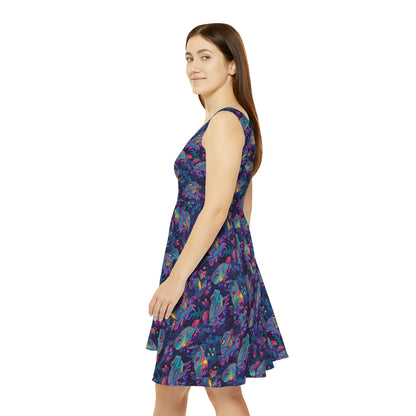 Funky Frogs Women's Skater Dress (AOP)