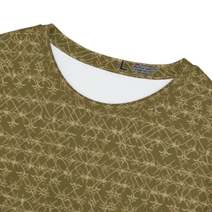 Olive Filigree Women's Short Sleeve Shirt (AOP)