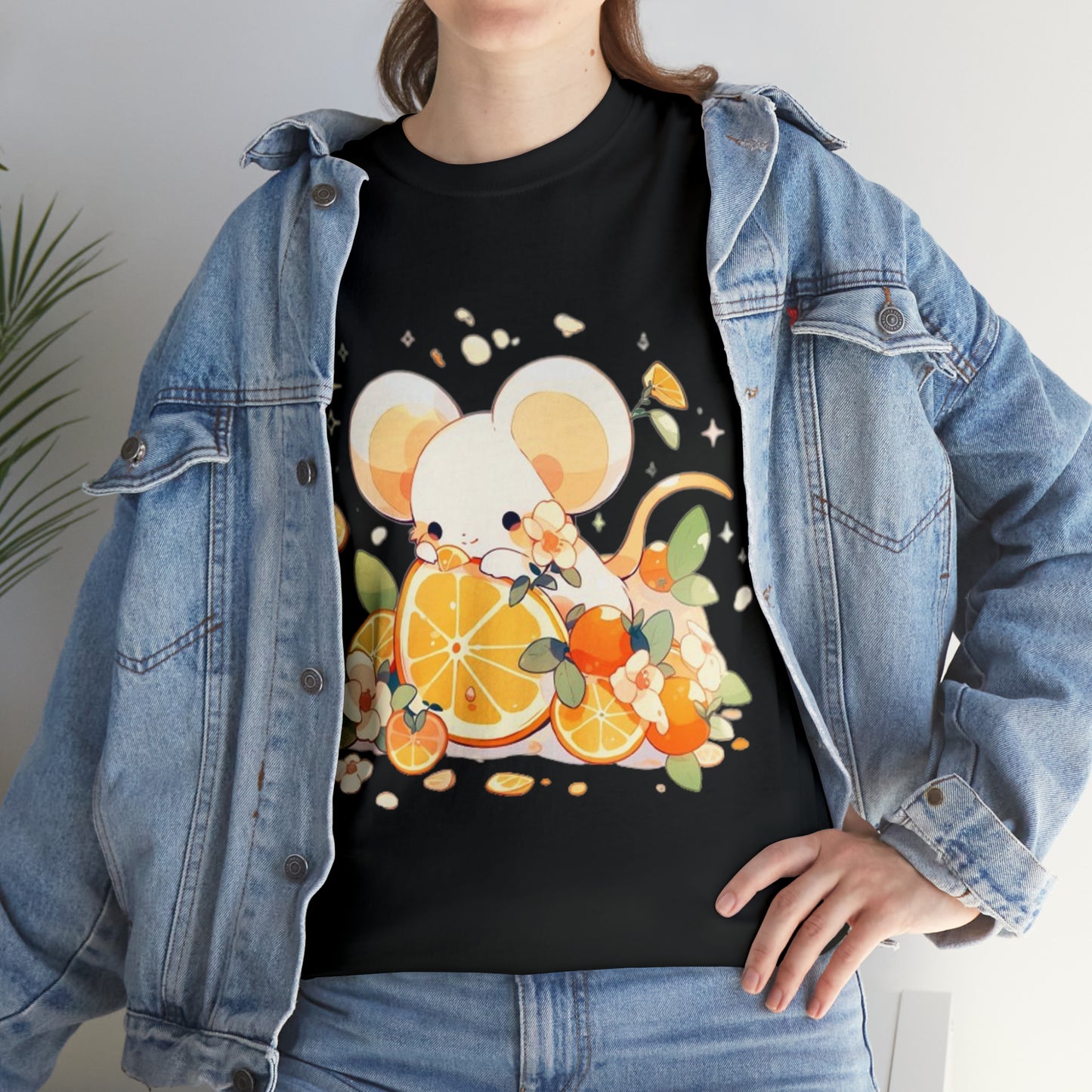 Orange Mouse Unisex Heavy Cotton Tee
