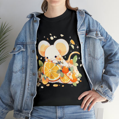 Orange Mouse Unisex Heavy Cotton Tee