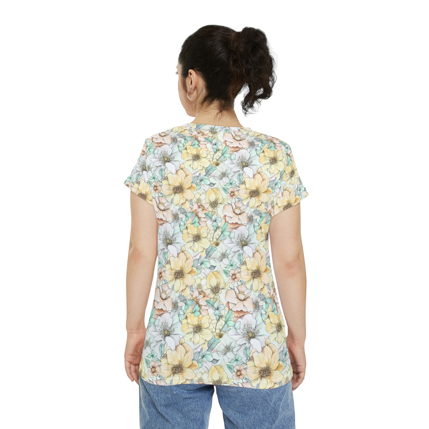 Spring Flowers Women's Short Sleeve Shirt (AOP)