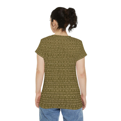 Olive Filigree Women's Short Sleeve Shirt (AOP)