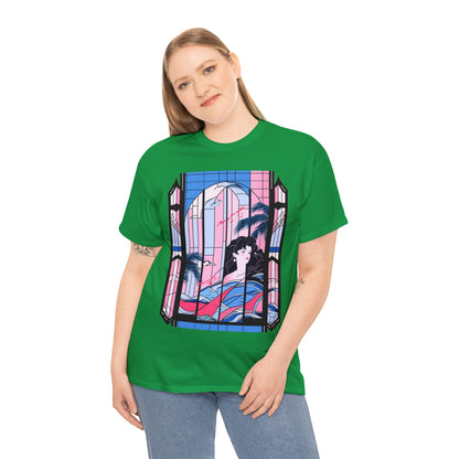 Vaporwave Window Unisex Heavy Cotton Tee