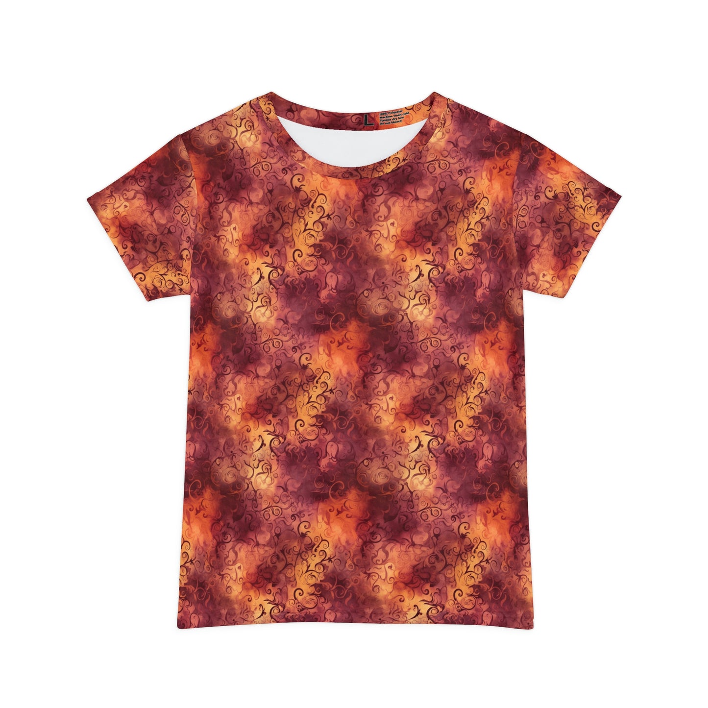 Sunset Swirl Women's Short Sleeve Shirt (AOP)