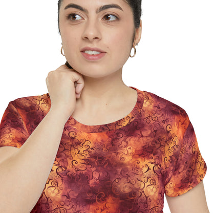 Sunset Swirl Women's Short Sleeve Shirt (AOP)