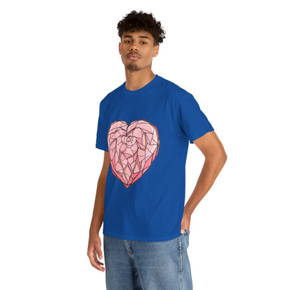 Rose Quartz Heart Unisex Heavy Cotton Tee
