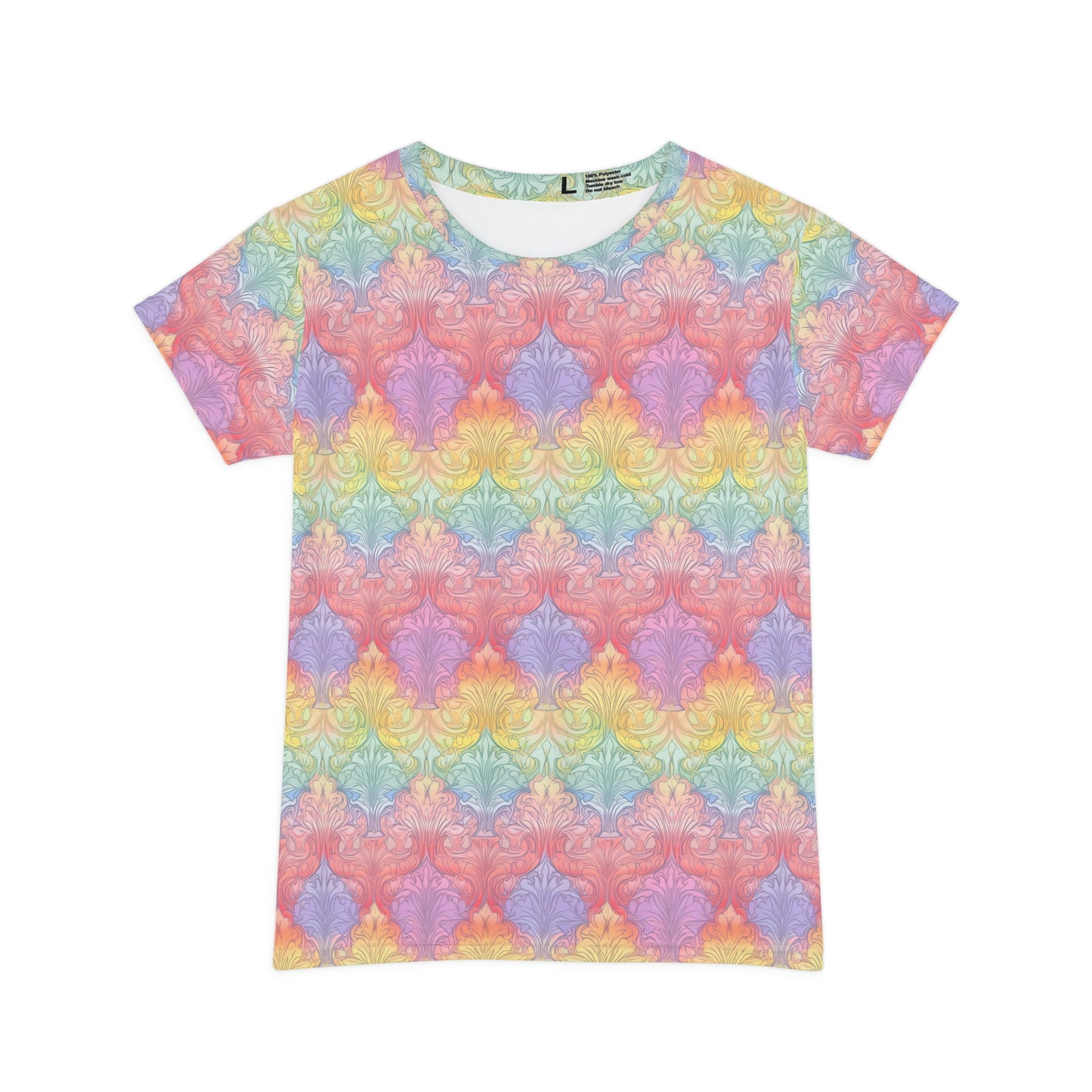 Rainbow Damask (v2) Women's Short Sleeve Shirt (AOP)