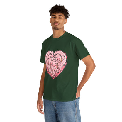 Rose Quartz Heart Unisex Heavy Cotton Tee