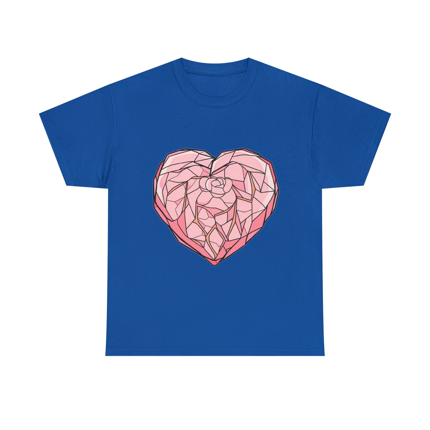 Rose Quartz Heart Unisex Heavy Cotton Tee