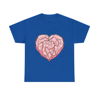 Rose Quartz Heart Unisex Heavy Cotton Tee