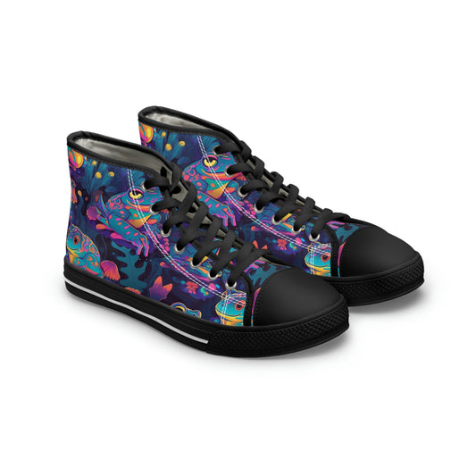 Funky Frogs Women's High Top Sneakers