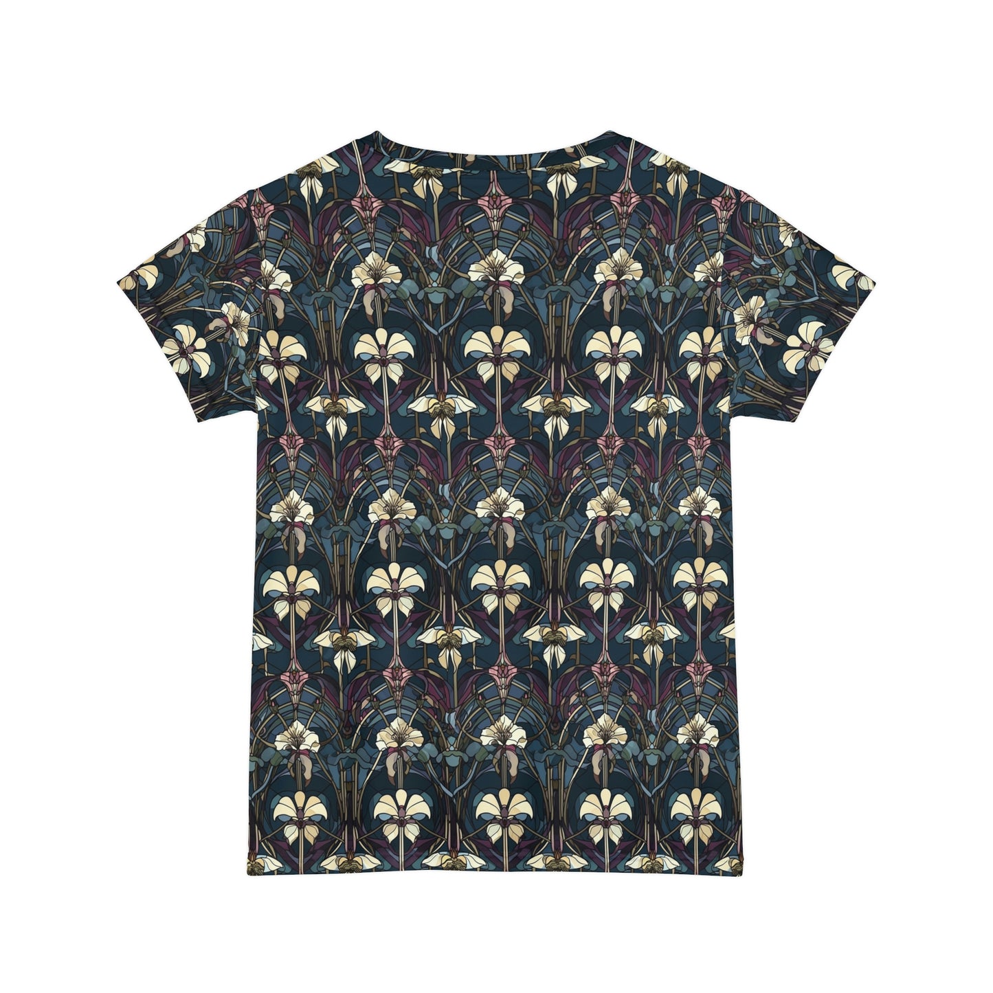 Art Deco Orchids Women's Short Sleeve Shirt (AOP)