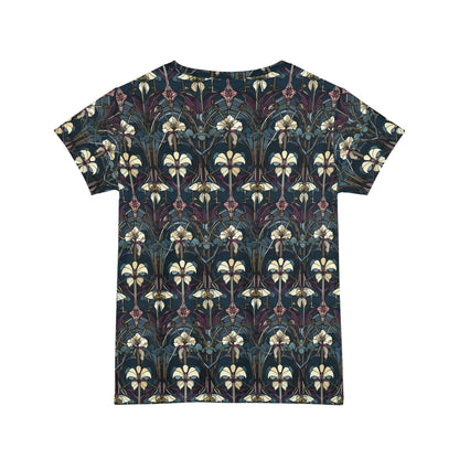 Art Deco Orchids Women's Short Sleeve Shirt (AOP)