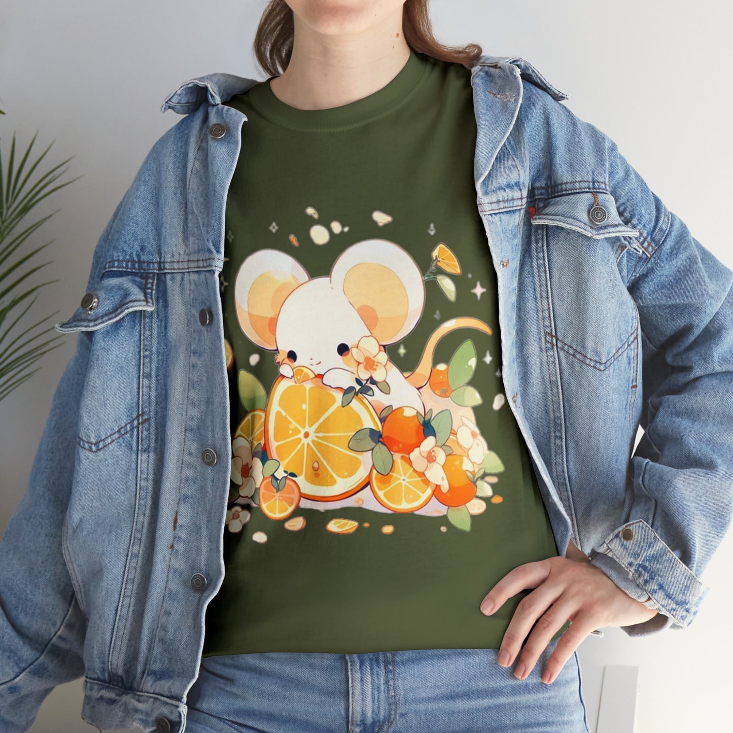 Orange Mouse Unisex Heavy Cotton Tee