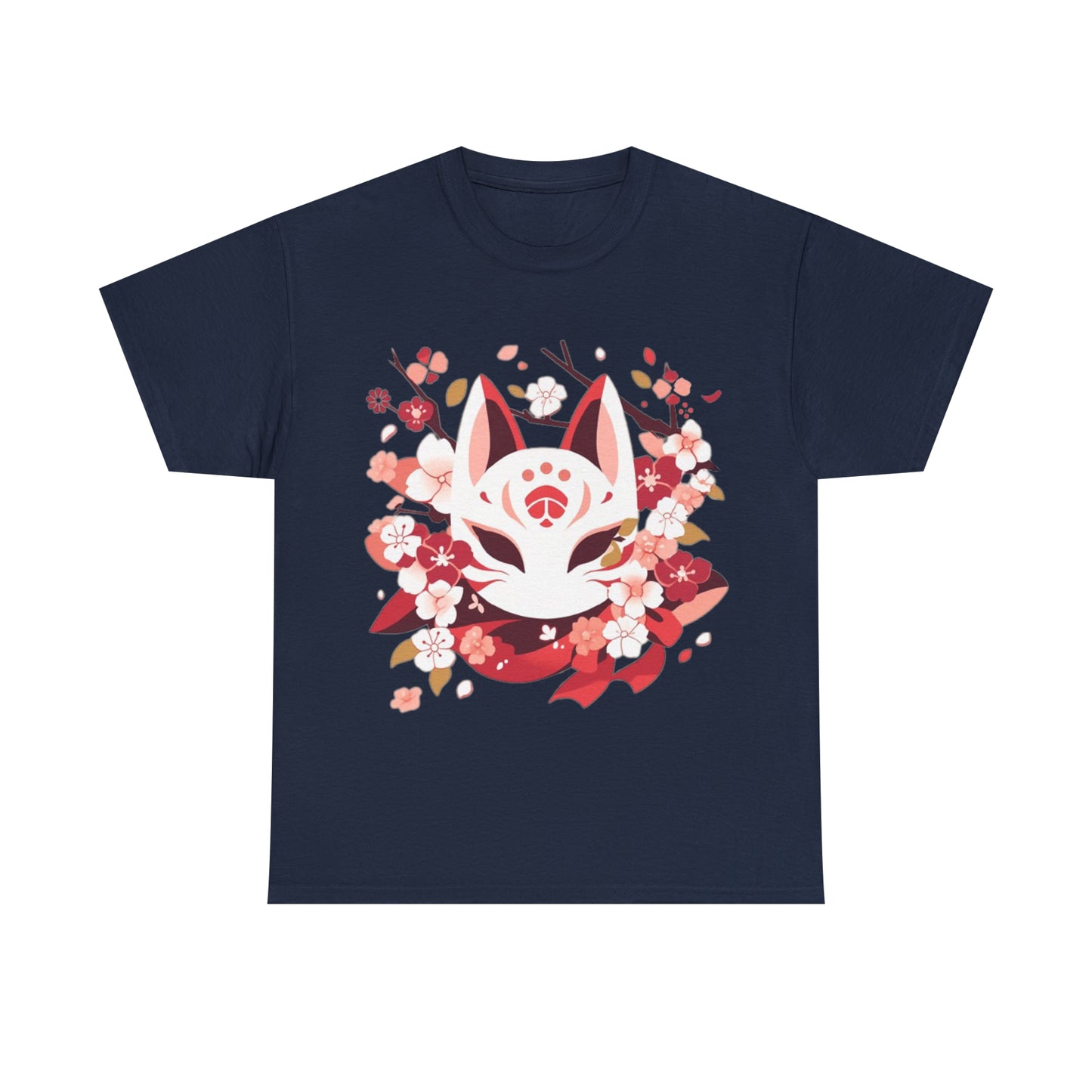 Kitsune Mask Unisex Heavy Cotton Tee