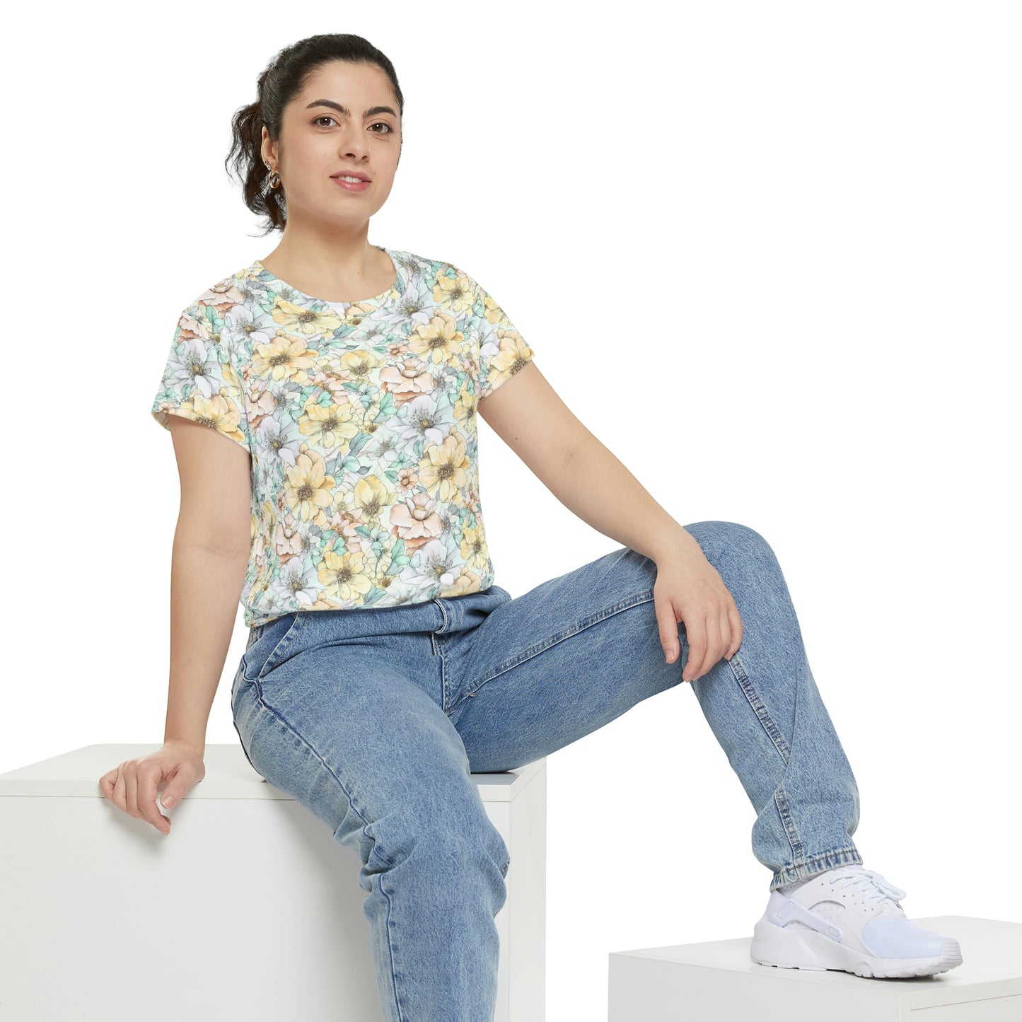 Spring Flowers Women's Short Sleeve Shirt (AOP)