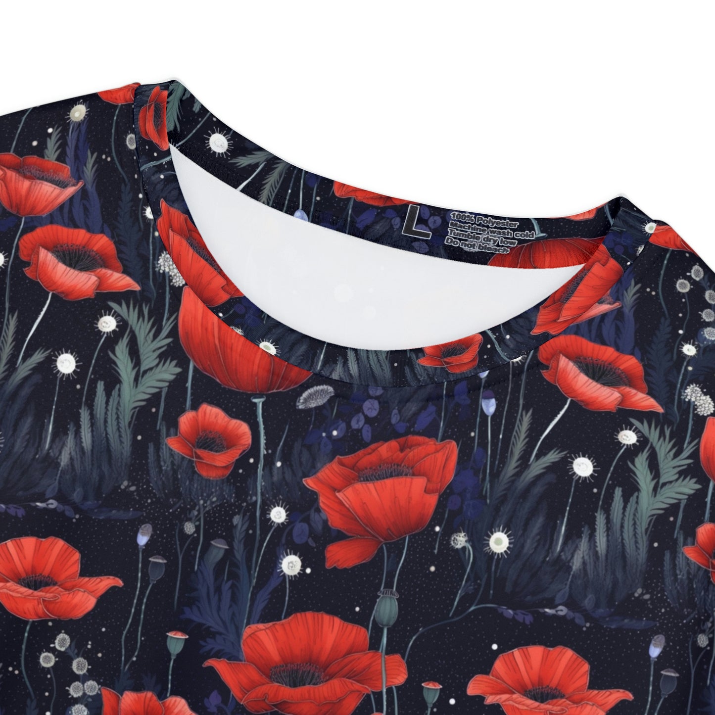 Night Poppies Women's Short Sleeve Shirt (AOP)