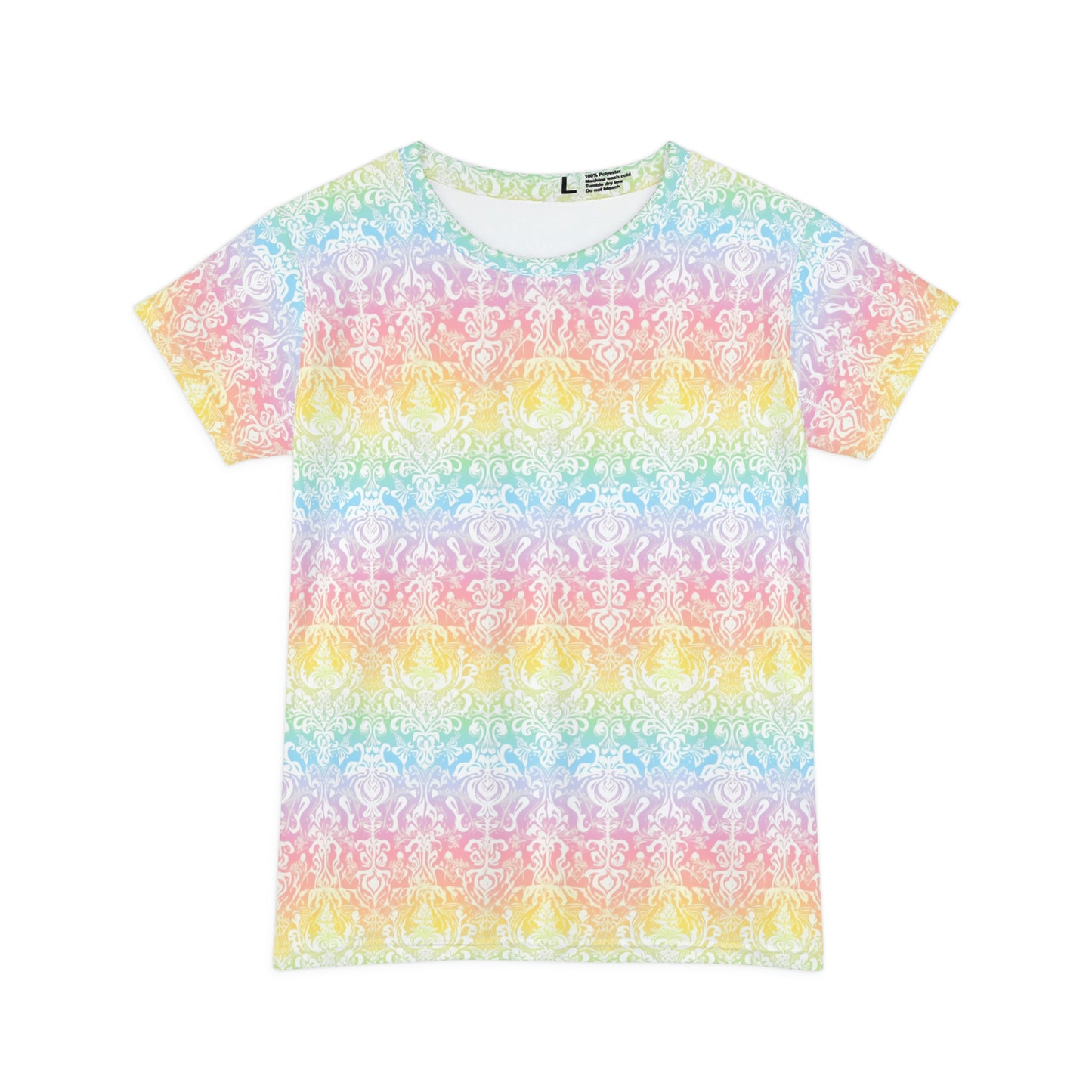 Rainbow Damask (v1) Women's Short Sleeve Shirt (AOP)