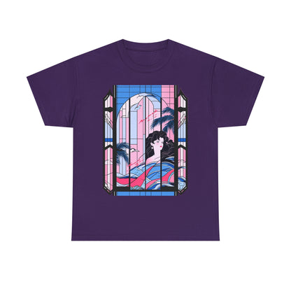 Vaporwave Window Unisex Heavy Cotton Tee
