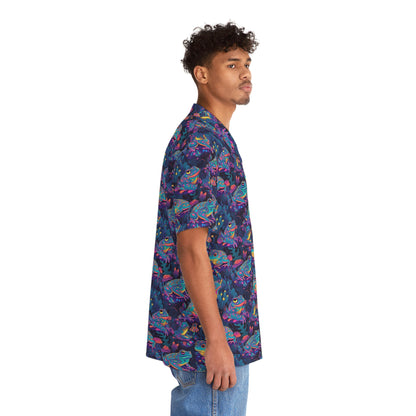 Funky Frogs Men's Hawaiian Shirt (AOP)