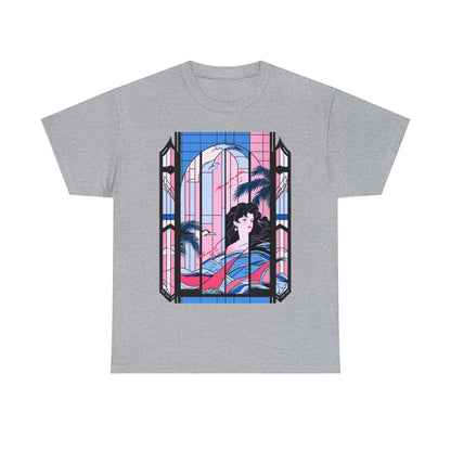 Vaporwave Window Unisex Heavy Cotton Tee