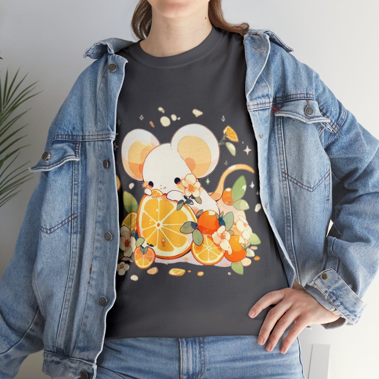 Orange Mouse Unisex Heavy Cotton Tee