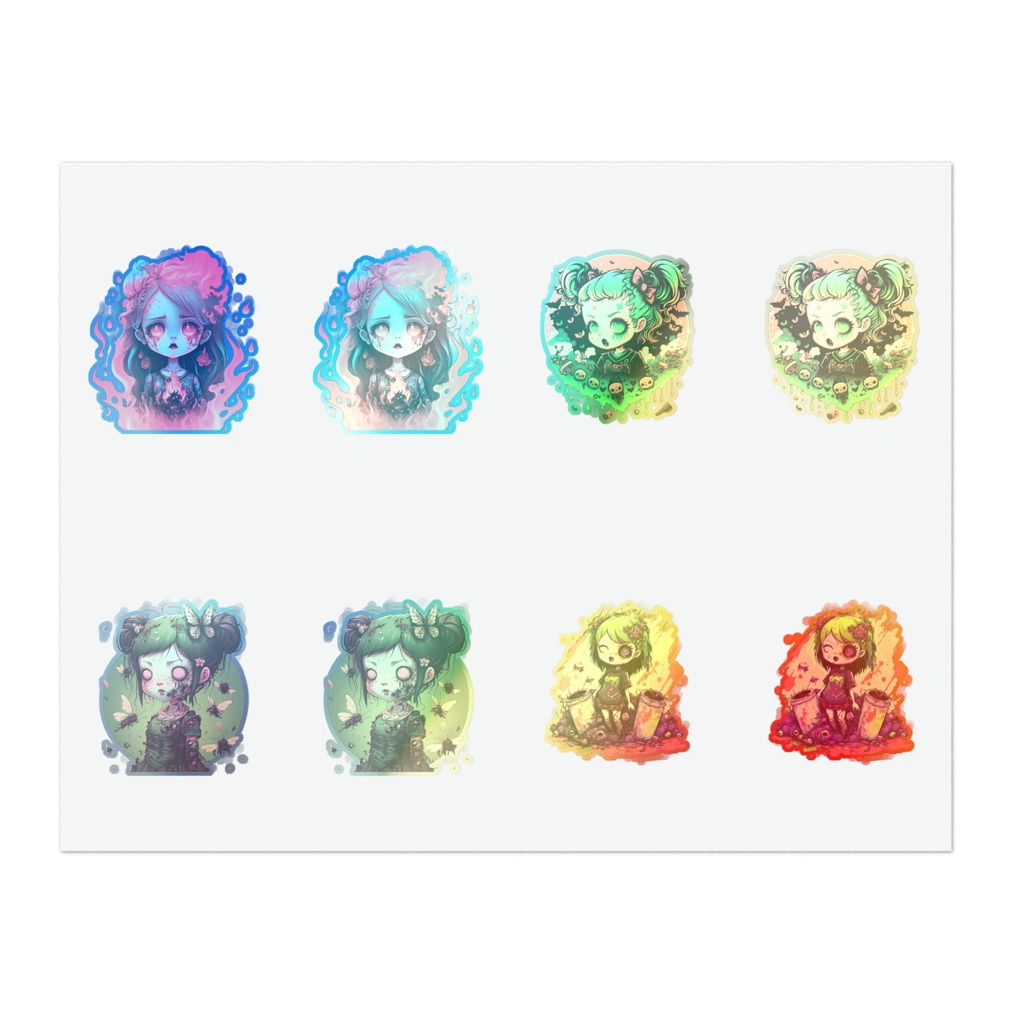 Zombie Girl Sticker Sheets