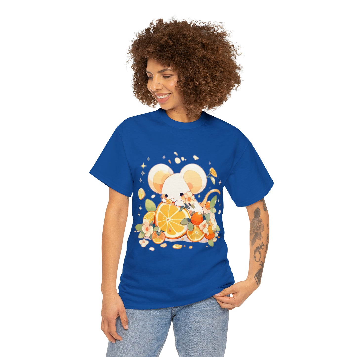 Orange Mouse Unisex Heavy Cotton Tee