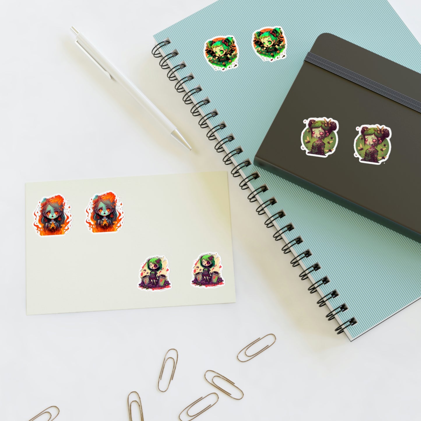 Zombie Girl Sticker Sheets