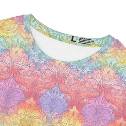Rainbow Damask (v2) Women's Short Sleeve Shirt (AOP)