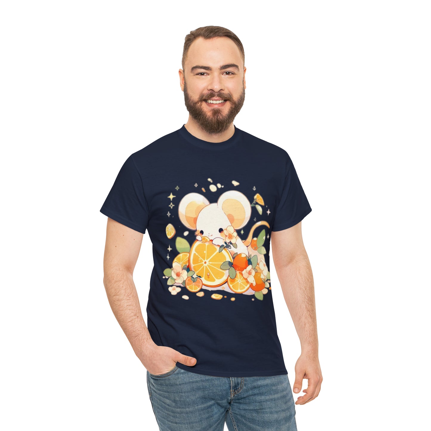 Orange Mouse Unisex Heavy Cotton Tee