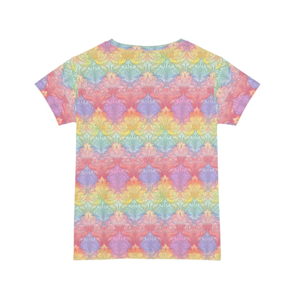 Rainbow Damask (v2) Women's Short Sleeve Shirt (AOP)