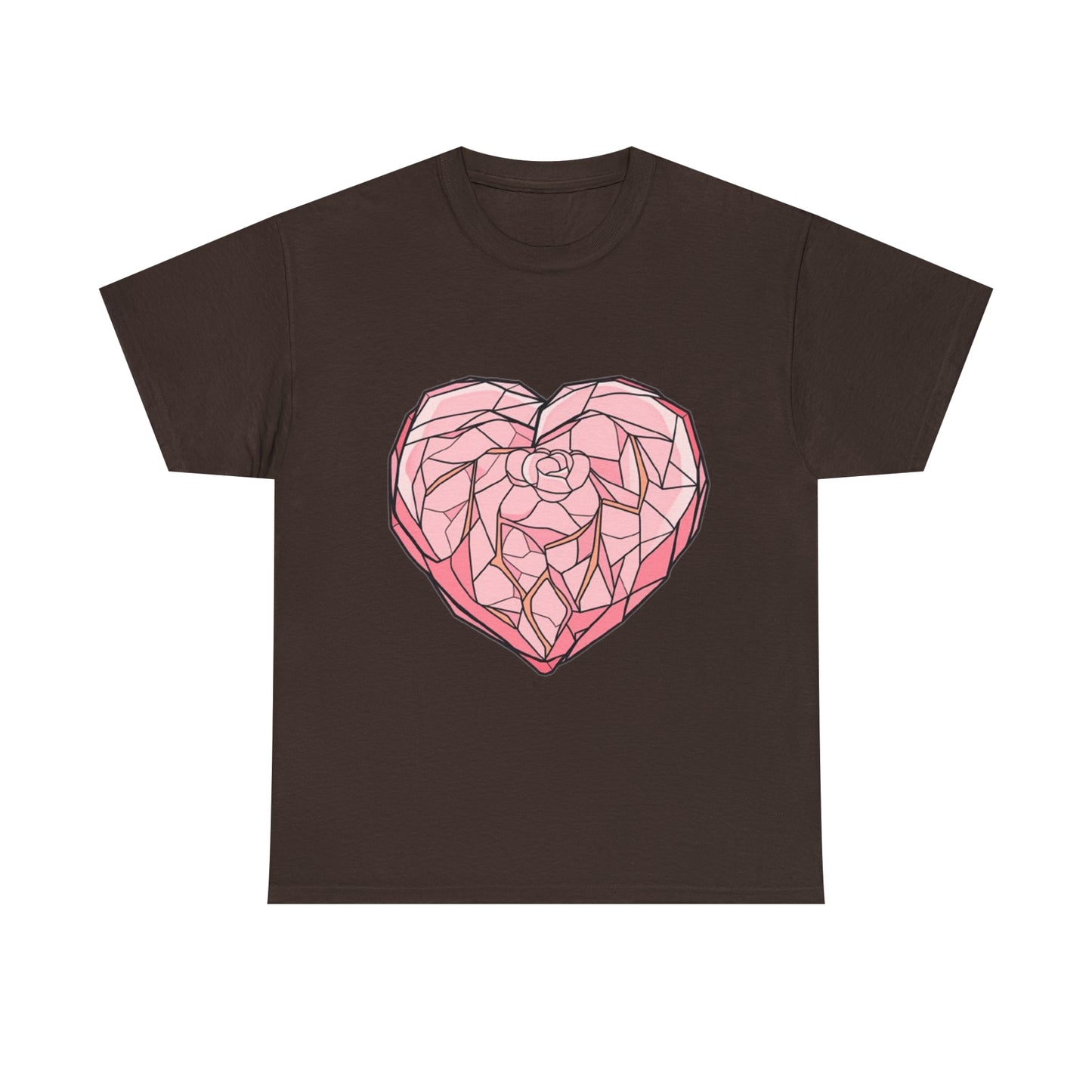 Rose Quartz Heart Unisex Heavy Cotton Tee