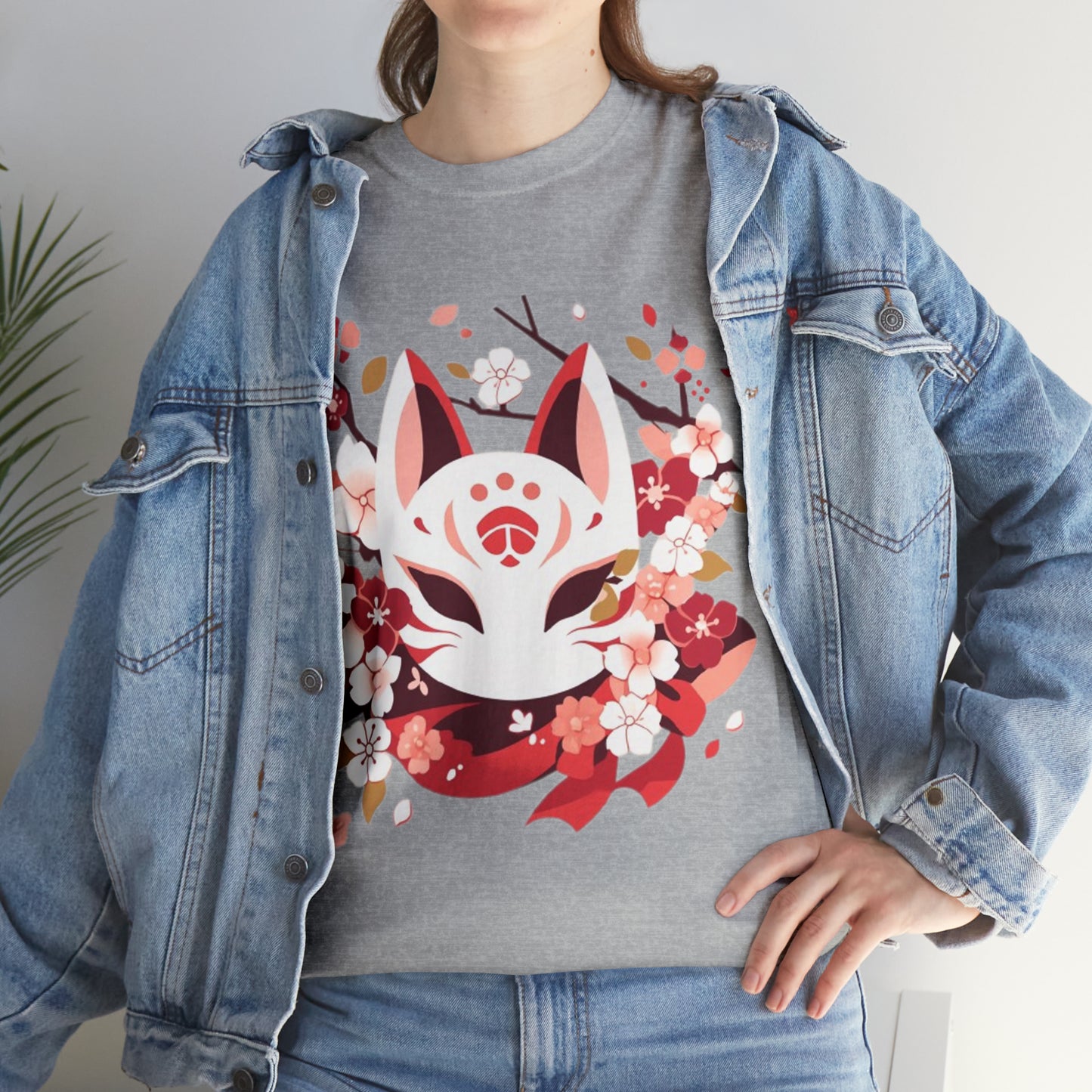 Kitsune Mask Unisex Heavy Cotton Tee