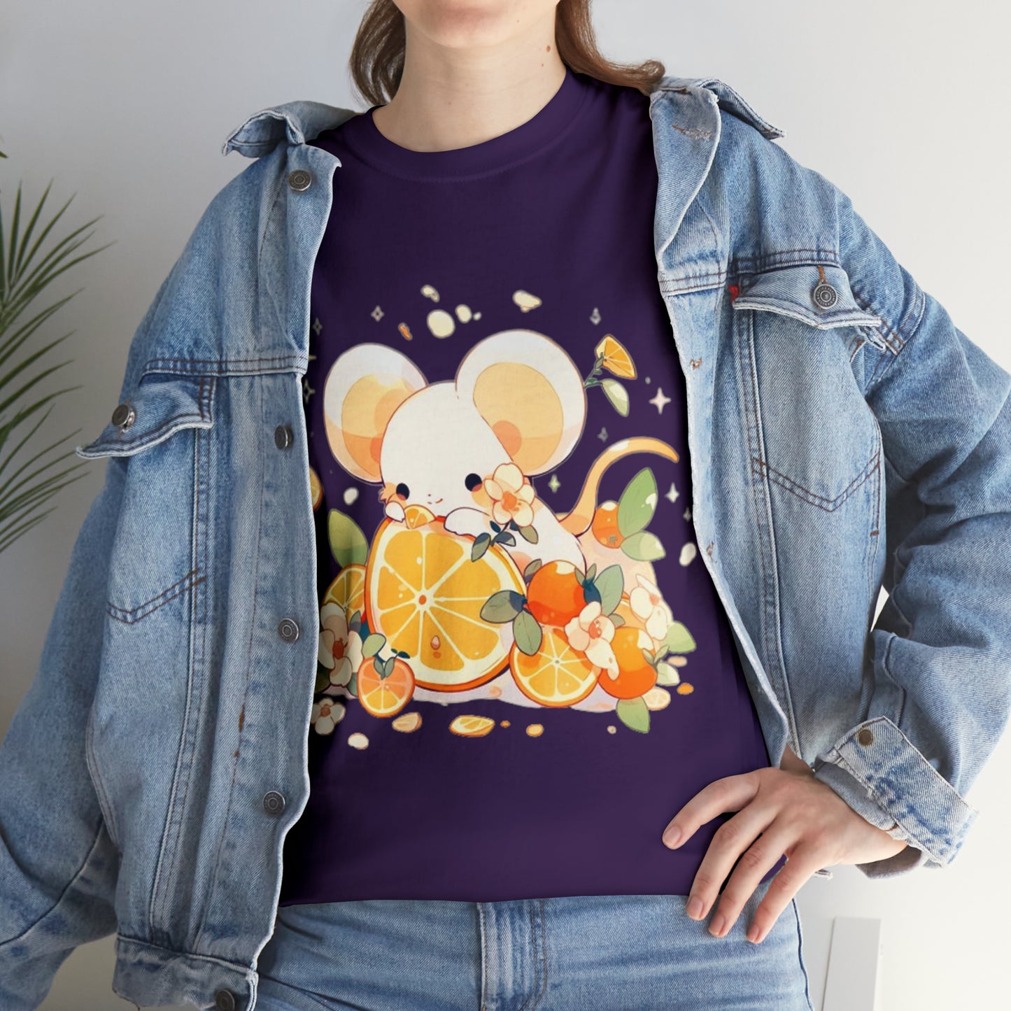 Orange Mouse Unisex Heavy Cotton Tee