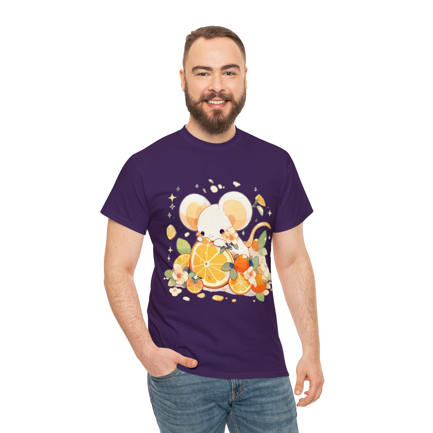 Orange Mouse Unisex Heavy Cotton Tee