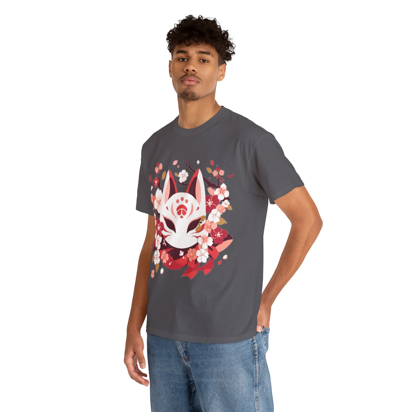 Kitsune Mask Unisex Heavy Cotton Tee